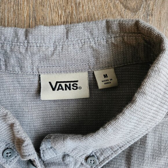 Vans Colorblock Short Sleeve Button-Up Shirt Mens Medium Retro Y2K Skater 90s - Picture 5 of 6